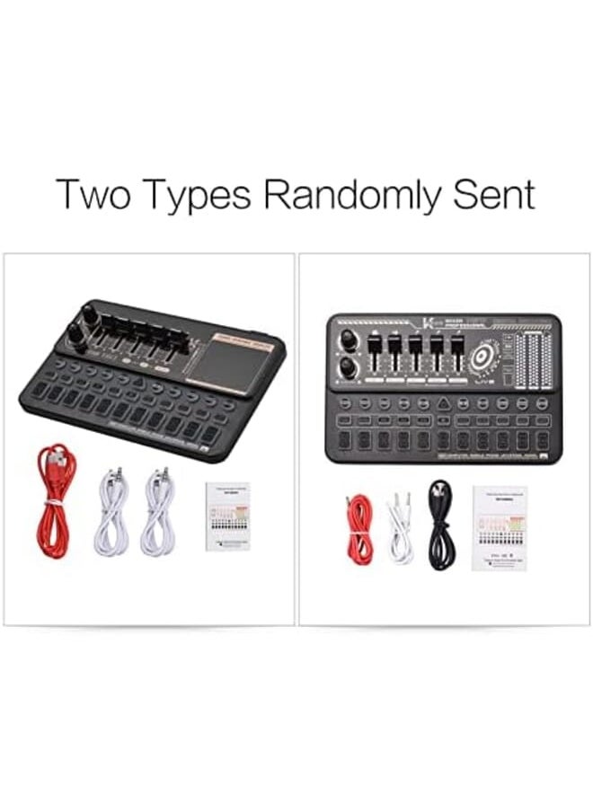 Generic Sk500 Portable Live Sound Card Voice Changer Device Audio Mixer Built In Multiple Sound Effects Rechargeable Battery Bt Connection For Smartphone Computer Live Streaming Online Singing Chatting Game  - Image 3