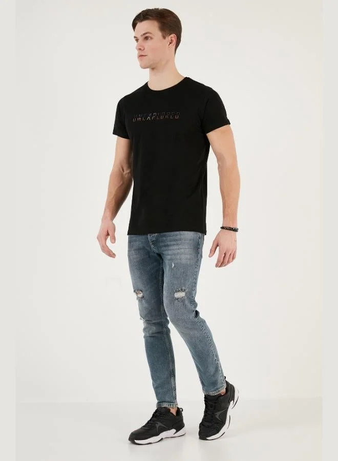 Buratti  Buratti Crew Neck 100% Cotton Slim Fit T Shirt Men's T SHIRT 541UNEXPLORED24 for Men | Best Price UAE