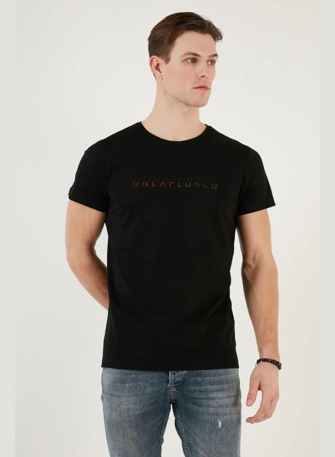 Buratti  Buratti Crew Neck 100% Cotton Slim Fit T Shirt Men's T SHIRT 541UNEXPLORED24 for Men | Best Price UAE