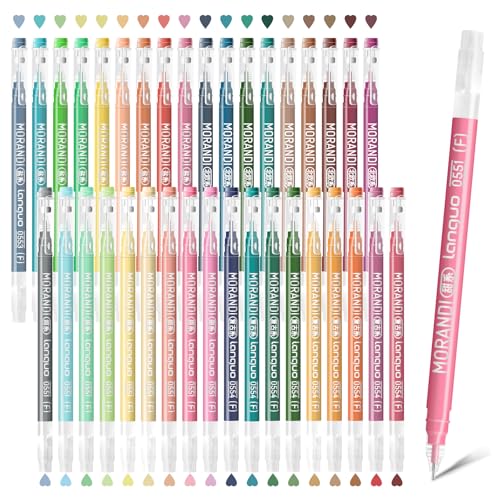 Joyask Gel Pens For Coloring, 36 Pack Colored Pens for Black Paper & White Paper, 0.6MM Fine Point Pens for Coloring, Writing, Drawing, Journaling, Note Taking, Office, Home - Image 1