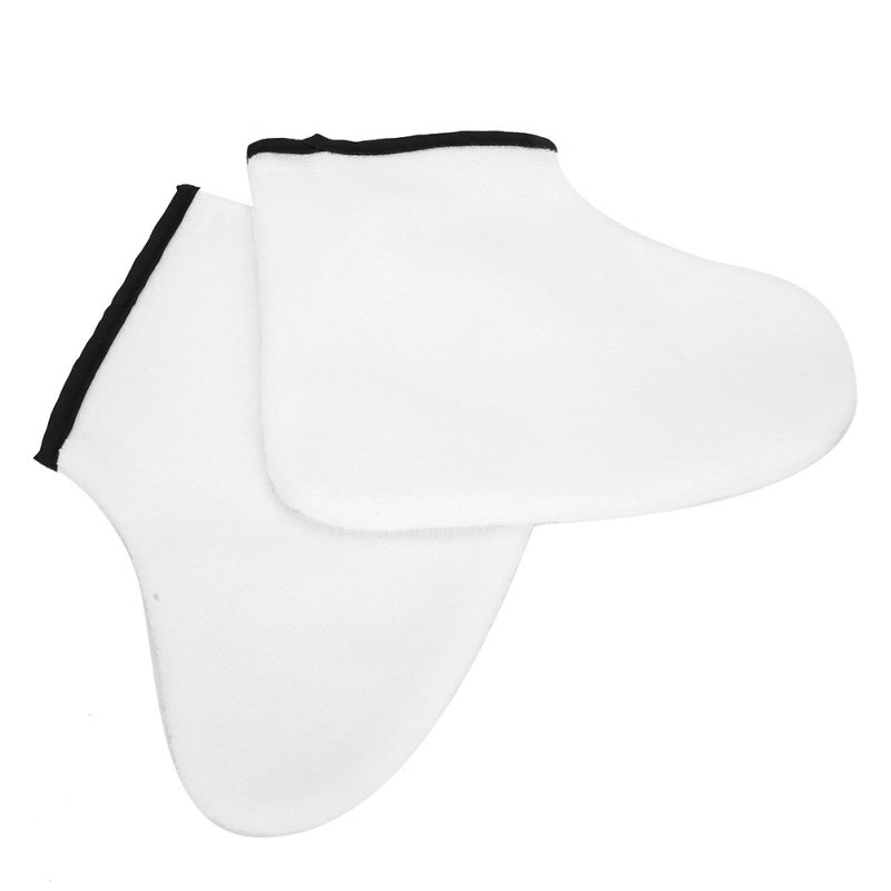 Paraffin Wax Booties: High-Quality Towel Cotton Exterior - Adjustable Hook Loop Ankle, Silk Cloth Lining for Enhanced Moisturization, Easy Clean Foot Care Booties for Home Spa Therapy & Moisturizing T - Image 3