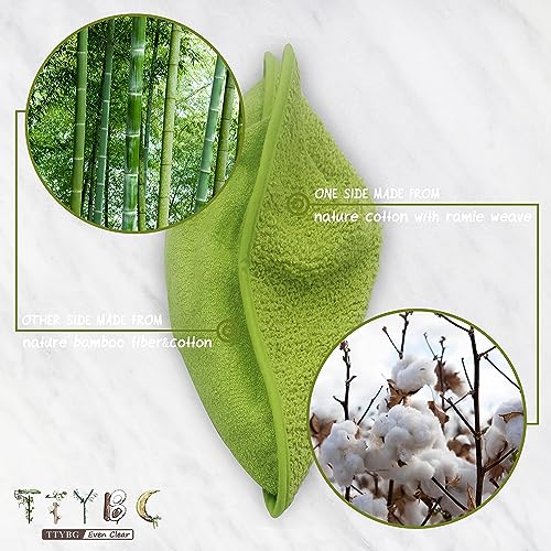 TTYBG Natural Organic Ramie and Rayon Made from Bamboo Dual Sided Washcloths Hand Towels Ultra Soft for Shower Bath Spa, Gentle for Body Face Sensitive Baby Skin, Pack of 4 - Image 3