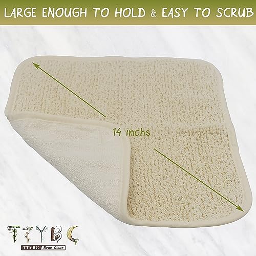 TTYBG Natural Organic Ramie and Rayon Made from Bamboo Dual Sided Washcloths Hand Towels Ultra Soft for Shower Bath Spa, Gentle for Body Face Sensitive Baby Skin, Pack of 4 - Image 5
