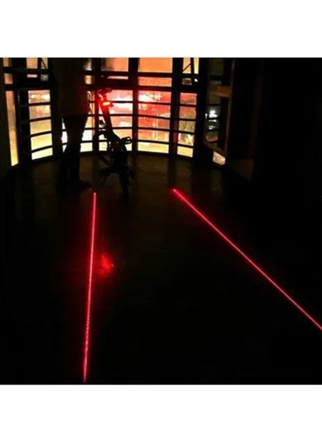 ZCM-HAPPY - 5 LED 2 laser beam rear warning light for bicycle - Image 1
