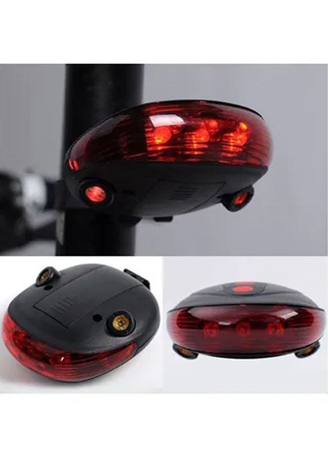 ZCM-HAPPY - 5 LED 2 laser beam rear warning light for bicycle - Image 1