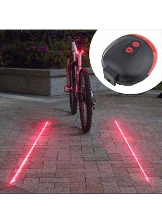 ZCM-HAPPY - 5 LED 2 laser beam rear warning light for bicycle - Image 1