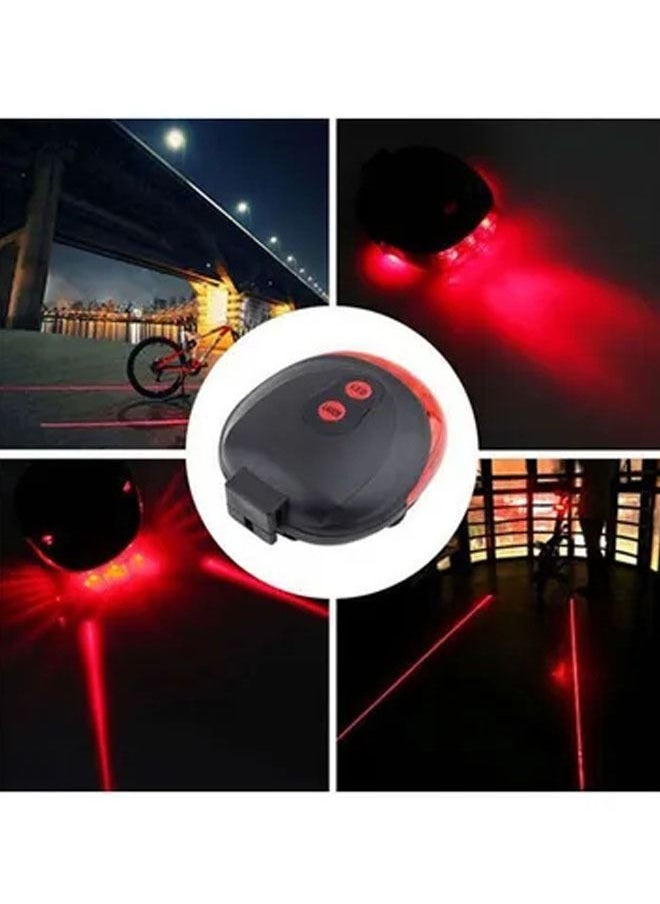 ZCM-HAPPY - 5 LED 2 laser beam rear warning light for bicycle - Image 1