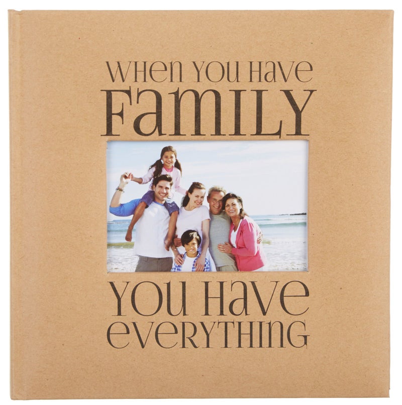 Malden International Designs 7091-26 Sentiments Family with Memo Photo Opening Cover Brag Book, 2-Up, 160-4x6, Tan - Image 4
