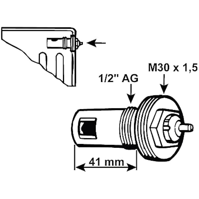 CORVE212 VALVE CORE 1/2 2006 ONWARDS - Image 2