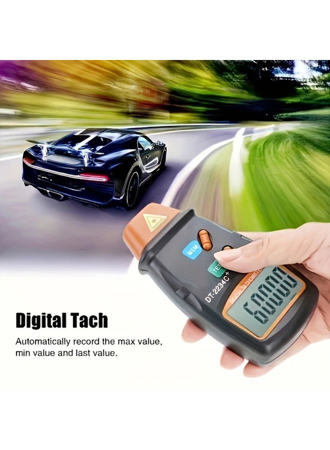 Black DT2234C Mini Laser Tachometer Non Contact Digital Display High Precision 0 01 - Image 5