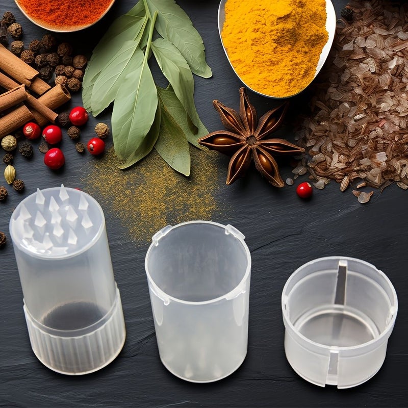 Orange Plastic Waterproof Storage Bottle with Grinder - Image 3