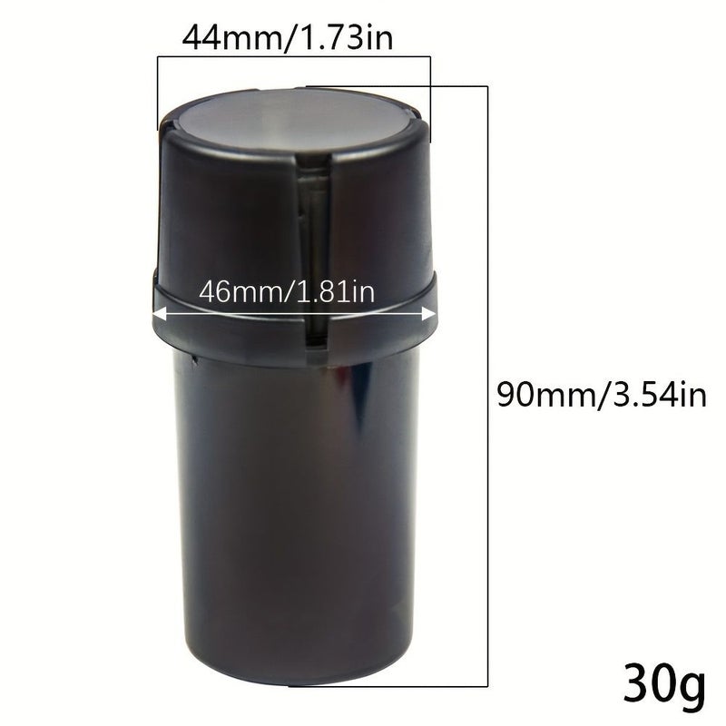 Orange Plastic Waterproof Storage Bottle with Grinder - Image 2