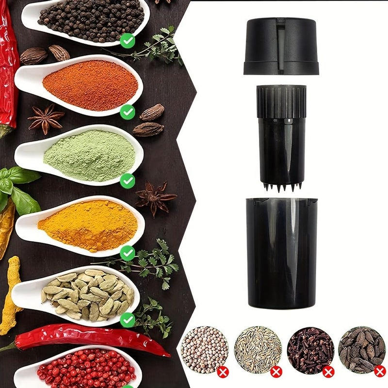 Orange Plastic Waterproof Storage Bottle with Grinder - Image 4