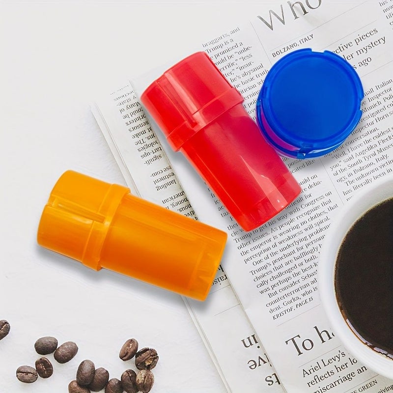 Orange Plastic Waterproof Storage Bottle with Grinder - Image 5
