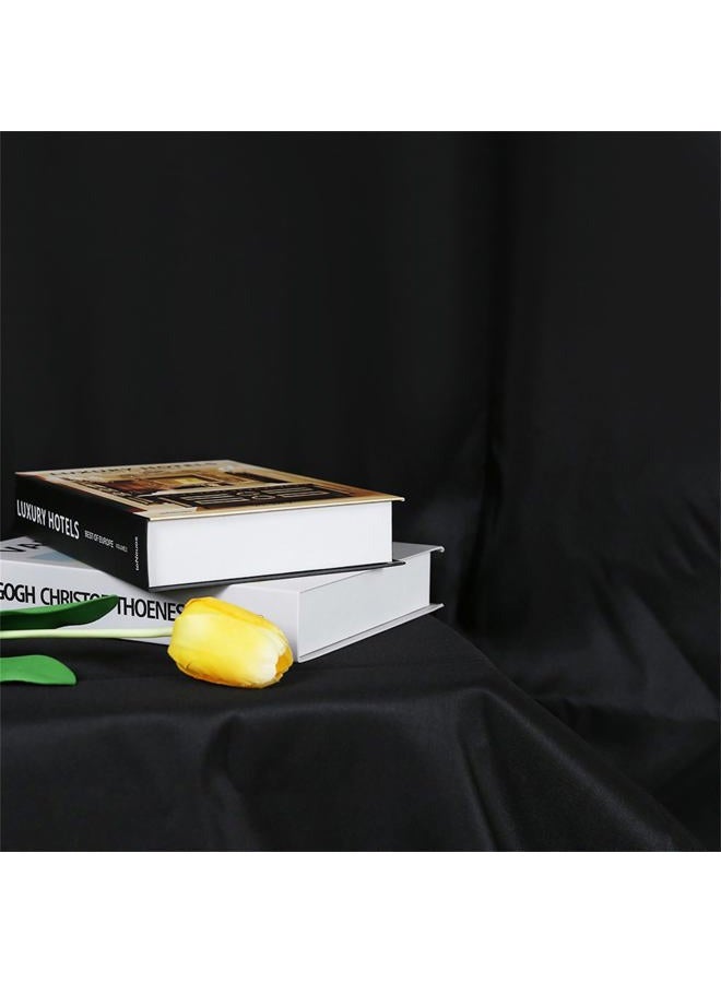Trlyc Black Background Backdrop - 10x10.5FT Backdrop Background for Photography Black Photo Booth Backdrop for Photoshoot Photography Background Screen Video Recording Curtain,4 x Backdrop Clips - Image 3
