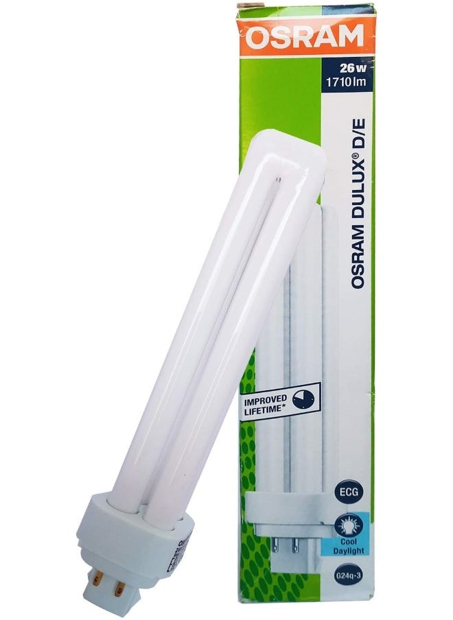 Osram Osram Dulux D/E 26W/865 Light Bulb 6500K G24Q3 - 4 Pin Cool Daylight  - Image 3