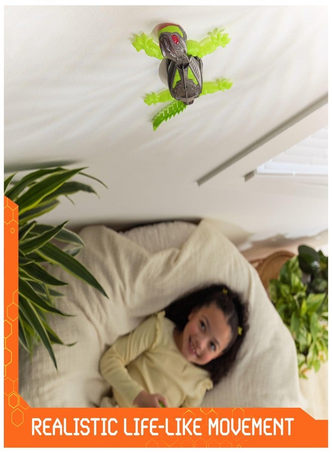 روبوتات سداسية لعبة HEX BOTS Wall Crawler Gecko بتقنية تسلق الجدران الرسمية، روبوت قابل لإعادة الشحن مع جهاز تحكم عن بعد، ألعاب أطفال، ألعاب مقالب للأولاد والبنات من عمر 4 سنوات فما فوق - Image 3