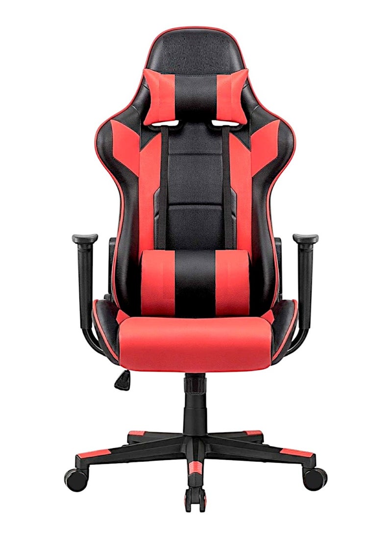Sabir & Bros Furniture LLC - SBF Ergonomic High Back PU Leather Office Chair | Reclining Backrest up to 180° | Gaming Chair with Adjustable Height, Headrest, and Lumbar Support, Red Black - Image 1