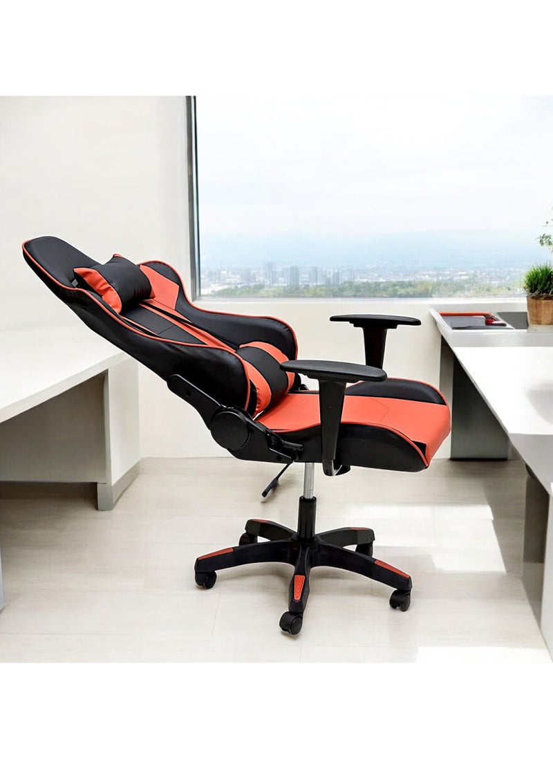 Sabir & Bros Furniture LLC - SBF Ergonomic High Back PU Leather Office Chair | Reclining Backrest up to 180° | Gaming Chair with Adjustable Height, Headrest, and Lumbar Support, Red Black - Image 1
