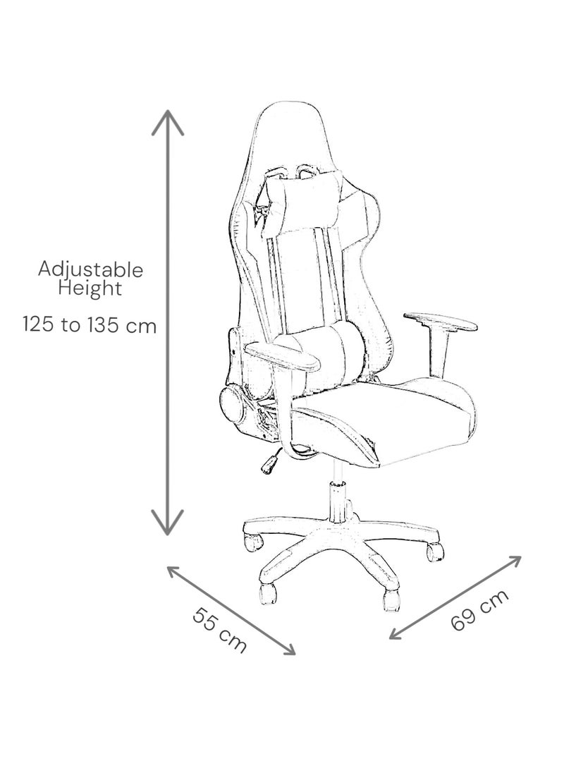 Sabir & Bros Furniture LLC - SBF Ergonomic High Back PU Leather Office Chair | Reclining Backrest up to 180° | Gaming Chair with Adjustable Height, Headrest, and Lumbar Support, Red Black - Image 1