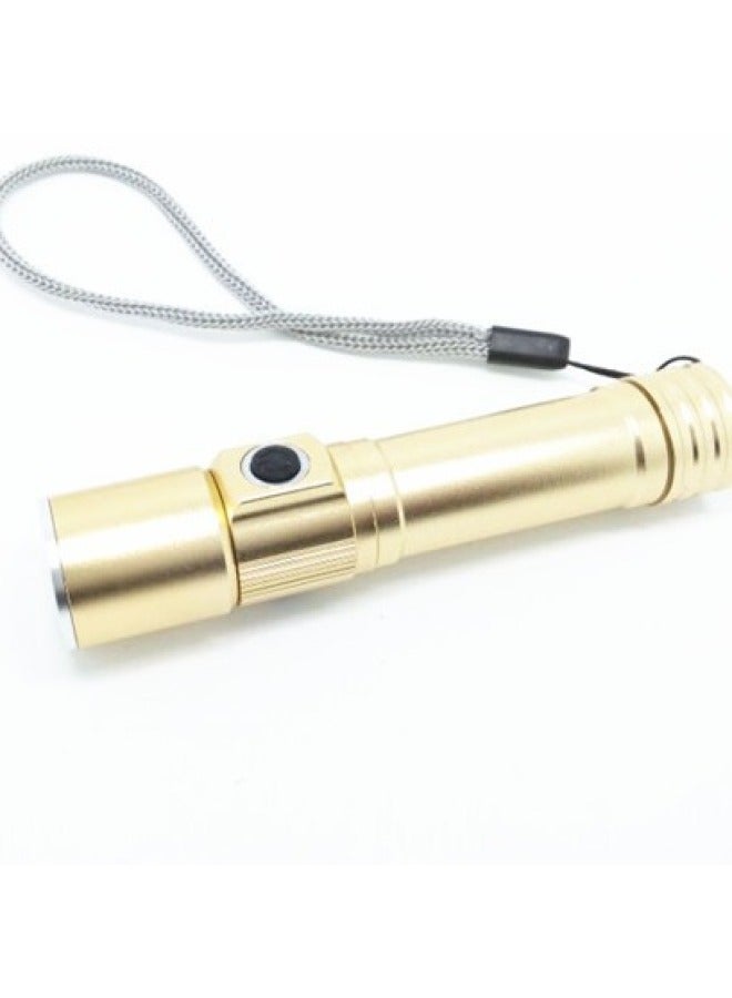 LED Mini Strong Light Zoom Flashlight Rechargeable Factory Wholesale Small Flashlight Gift Promotional Lighting