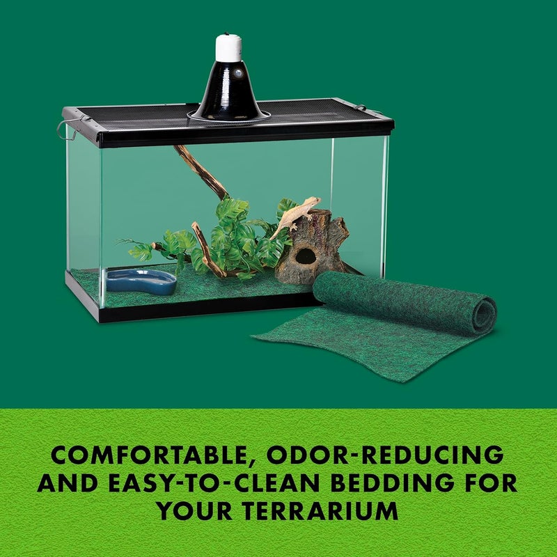 Zilla Reptile Terrarium Bedding Substrate Floor Liner, Green, 15/20G, 11.75" x 23.5" - Image 1