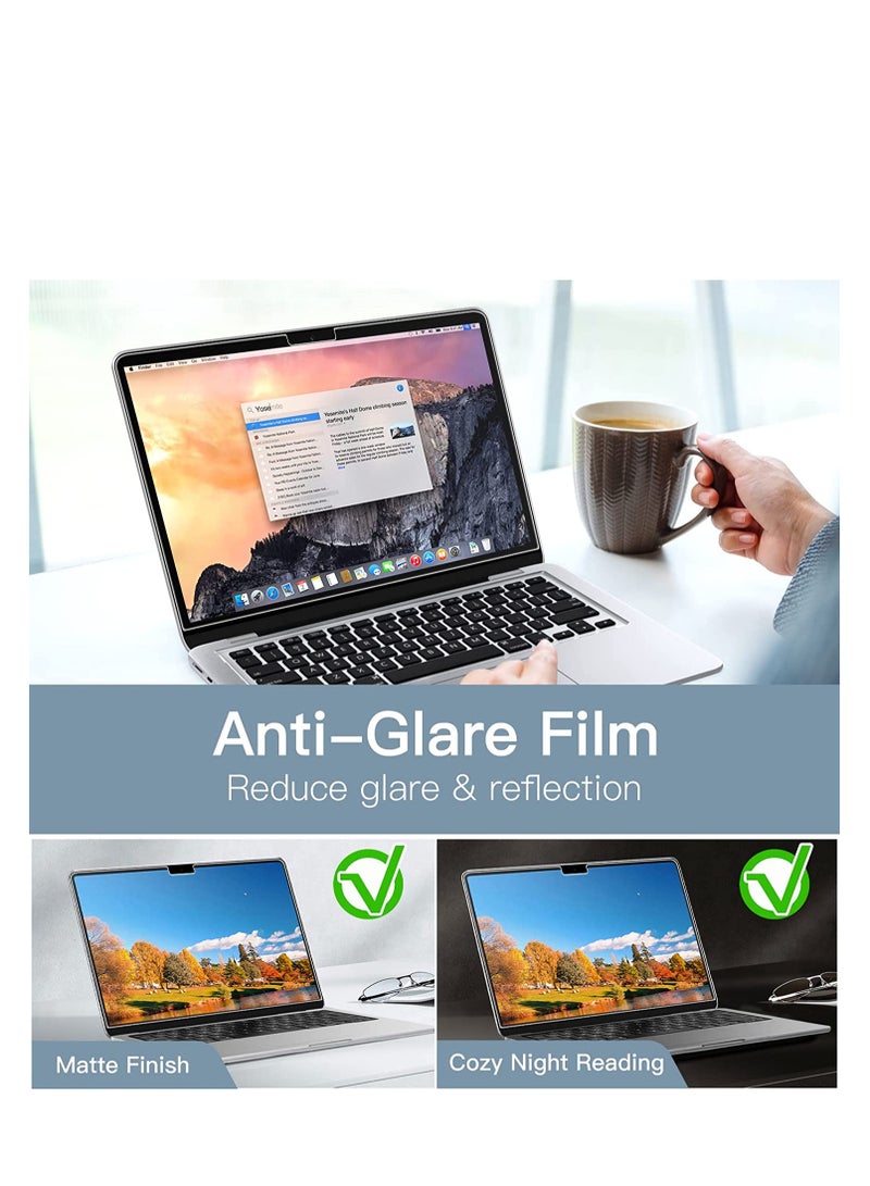 1Pack Anti Glare Light Matte Laptop Screen Protector Compatible with 2024-2021 MacBook Pro 14 inch M4 M3 M2 M1 Pro/Max(A3112/A3185/A3401/A2918/A2992/A2442/A2779), Eye Protection Anti Glare Computer Screen Cover  - Image 2