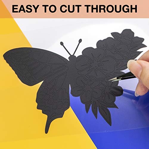 HTVRONT Black Permanent Vinyl, 12" x 40 FT Black Adhesive Vinyl Roll for All Cutting Machine, Silhouette, Cameo Cutters, Signs, Scrapbooking, Craft, Die Cutters - Image 3