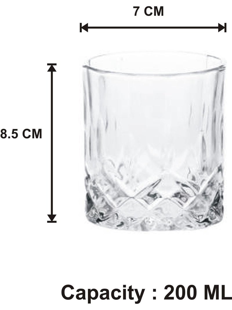 AFAST Clear Glass Tumblers – 200 ml, Pack of 12, Perfect for Home, Parties & Everyday Use - Image 3