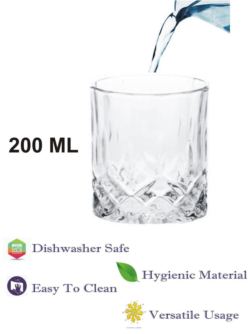 AFAST Clear Glass Tumblers – 200 ml, Pack of 12, Perfect for Home, Parties & Everyday Use - Image 4