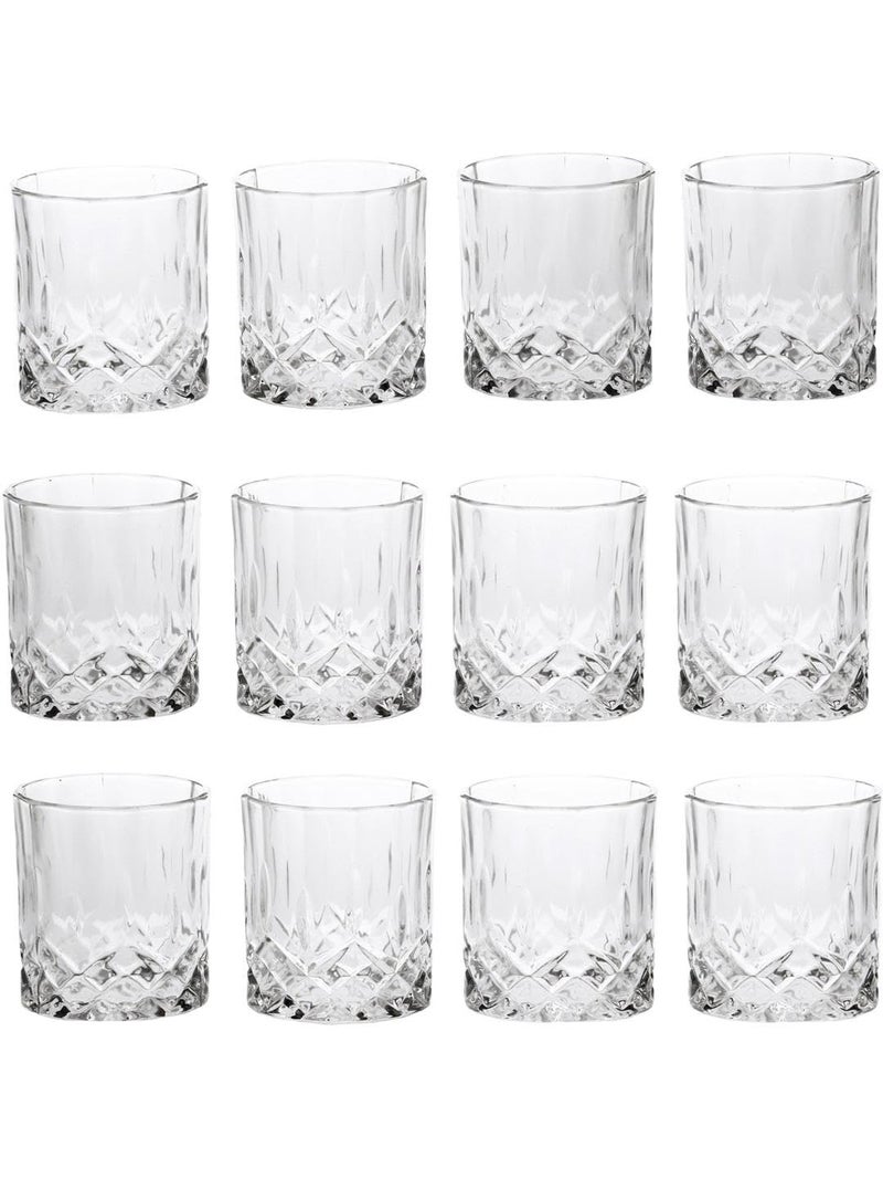 AFAST Clear Glass Tumblers – 200 ml, Pack of 12, Perfect for Home, Parties & Everyday Use - Image 1