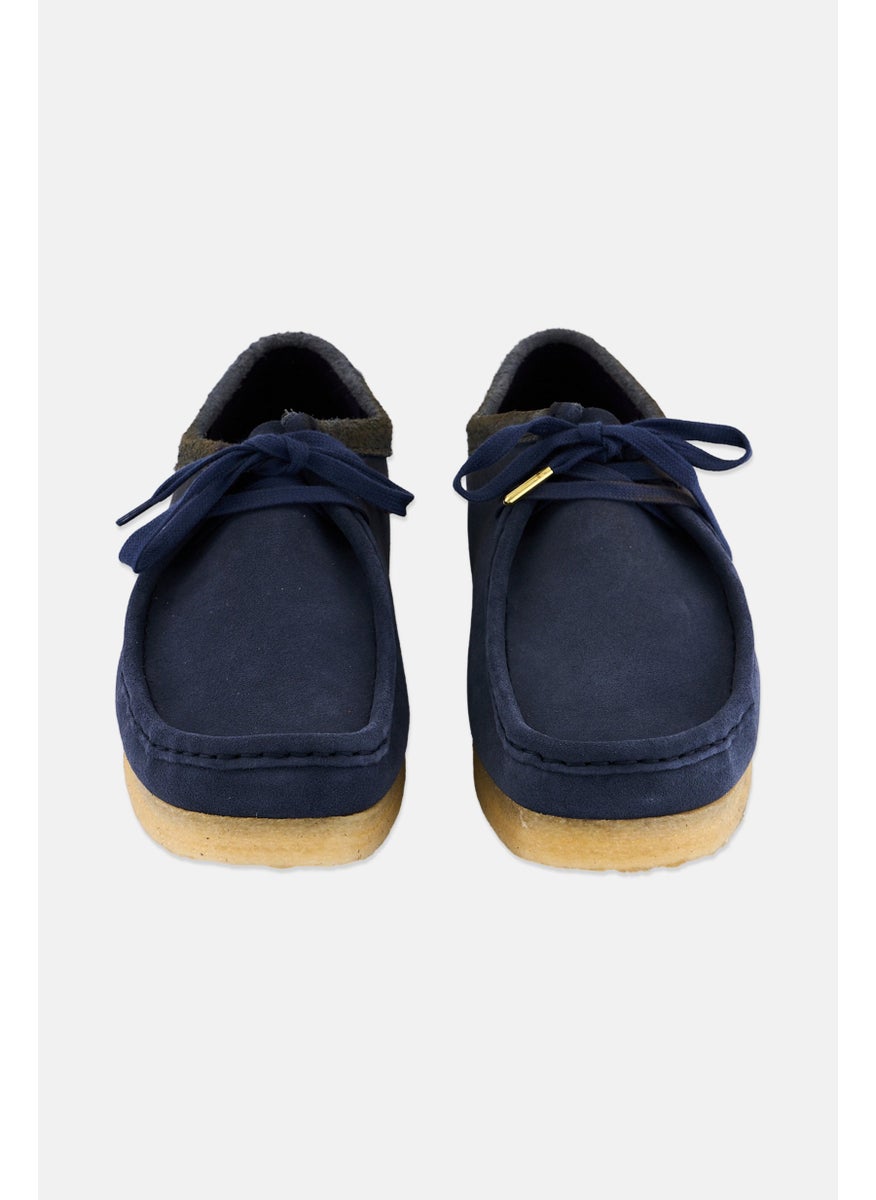 clarks Men Standard Wallabee Lace Up Shoes, Slate Blue  - Image 4