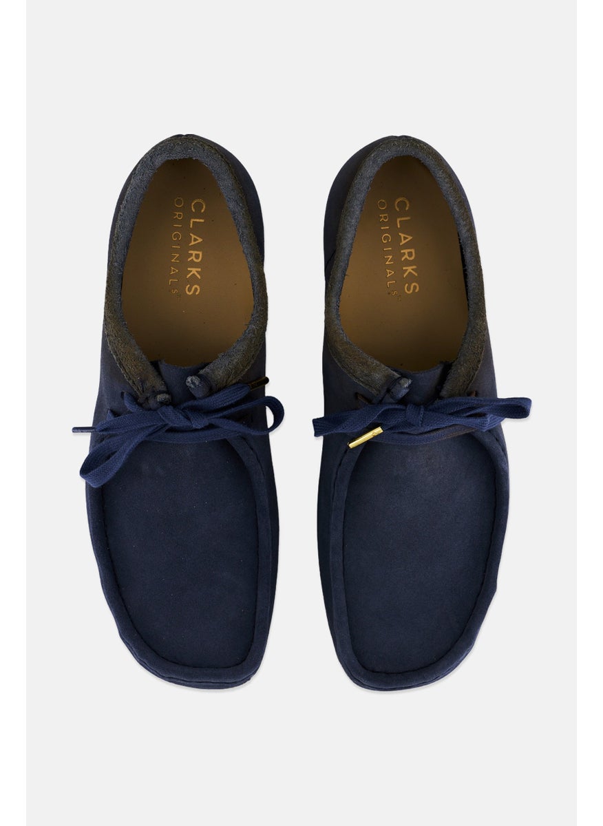 clarks Men Standard Wallabee Lace Up Shoes, Slate Blue  - Image 3