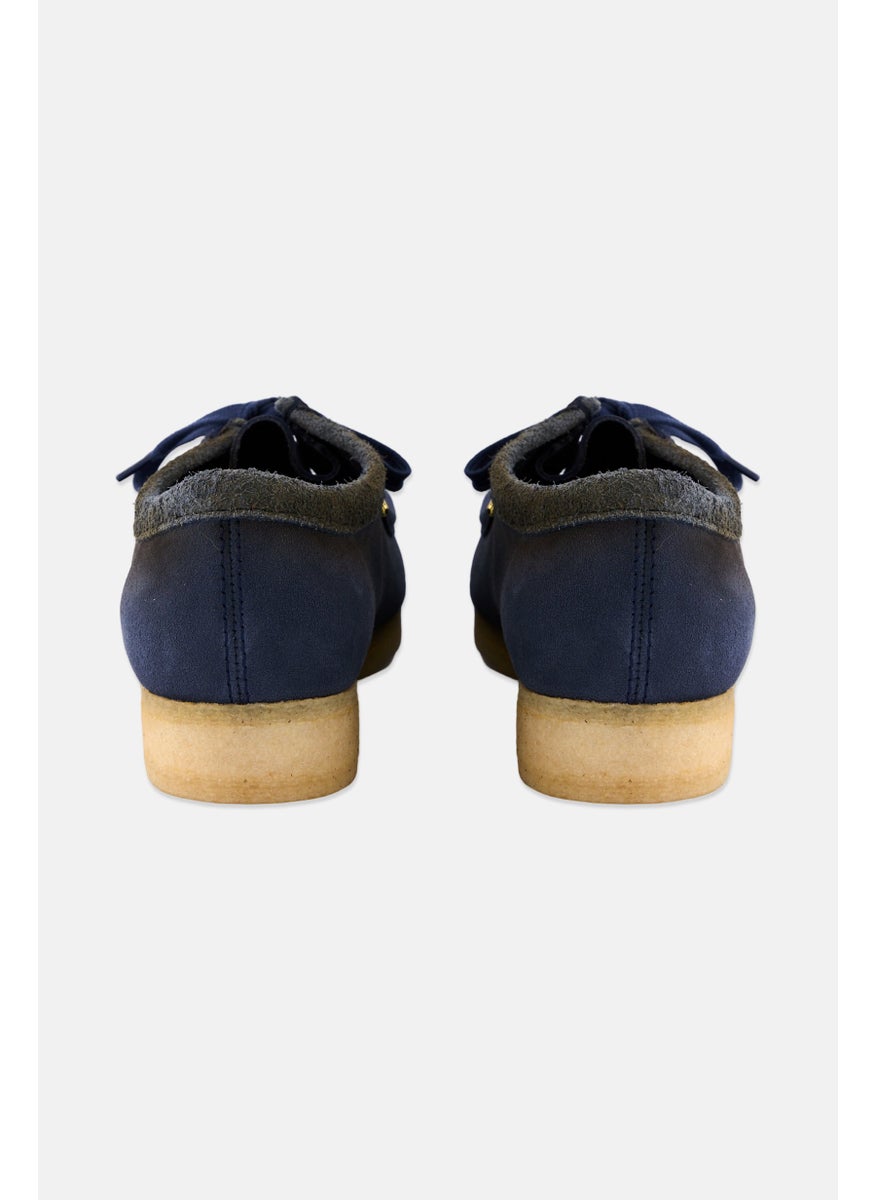 clarks Men Standard Wallabee Lace Up Shoes, Slate Blue  - Image 2