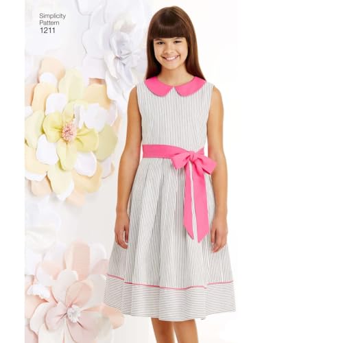 Simplicity 1211 Girl's Dress Sewing Patterns, Sizes KS (7-14) - Image 3