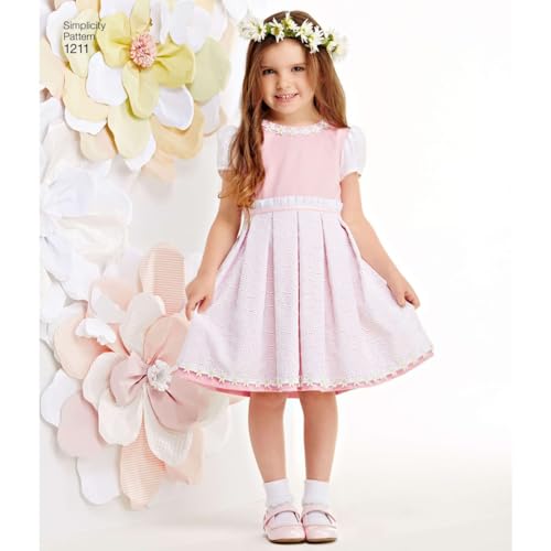 Simplicity 1211 Girl's Dress Sewing Patterns, Sizes KS (7-14) - Image 2