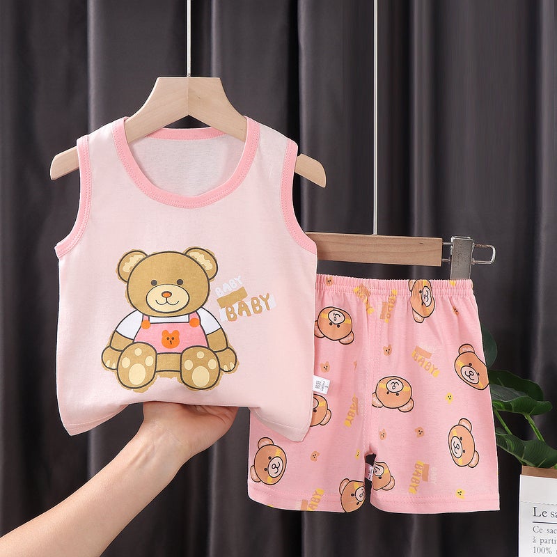 Kids Summer Cotton Vest Set E06-BABY 