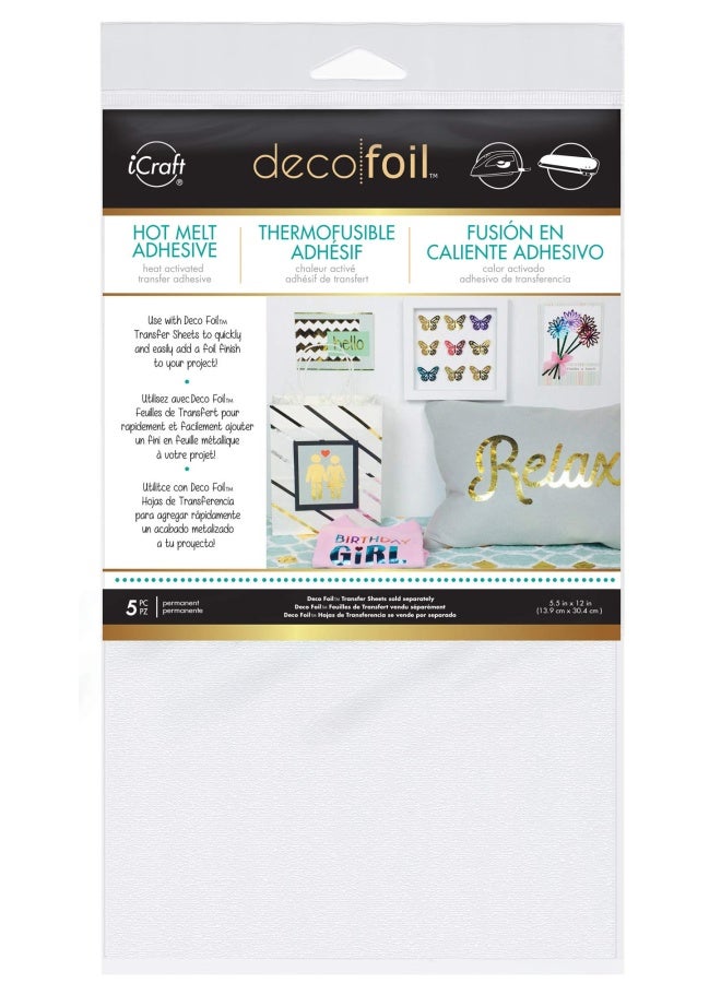 iCraft لاصق ساخن من إيكرافت ديكو فويل 55 × 12 ورقة لكل عبوة - Image 1