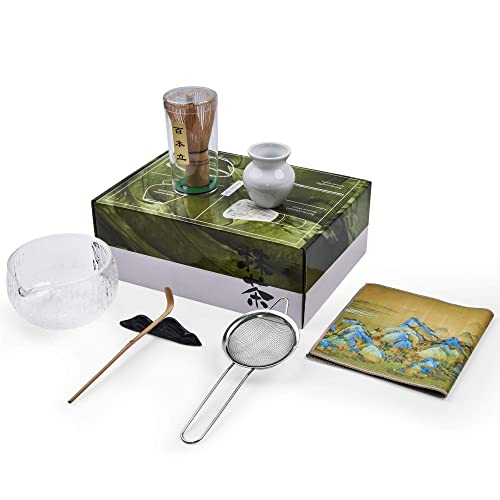 PARAFUL Matcha Tea Set, Matcha Bowl and Whisk set, Matcha Starter Kit, Matcha Ceremony Kit Japanese Tea Ceremony Set for Matcha Making - Image 1