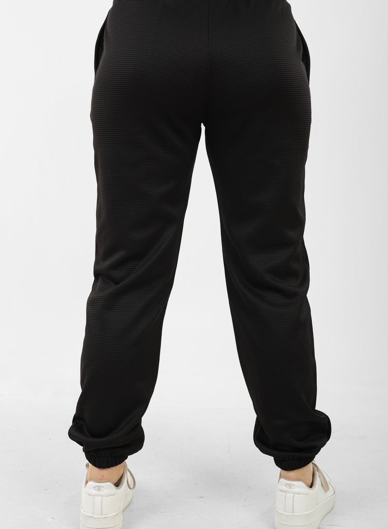 سوفت ستيبس بنطلون ضيق أسود بخصر مرتفع للنساء - بنطلون مطاطي ضيق مقاس M - Image 4