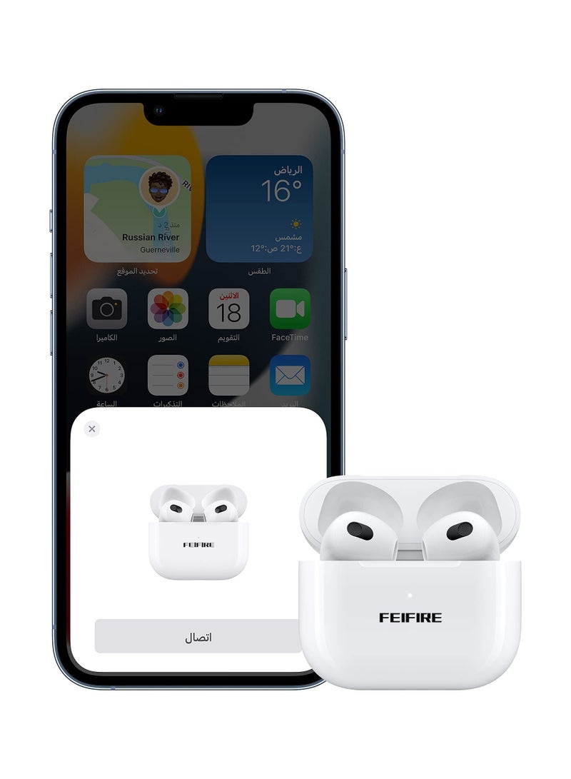 في فاير سماعة بلوتوث لاسلكية ، FEIFIRE New III Wireless Charging Box Ipx5 سماعة أذن شبه داخل الأذن مقاومة للماء مع مكالمات واضحة معادل تكيفي ، شحن سريع ، حجم صغير للتنقل والعمل - Image 3