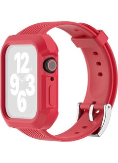 PROMASS Replacement Watchbands For Apple Watch Series 7 41mm/6 & Se & 5 & 4 40mm/3 & 2 & 1 38mm Red 