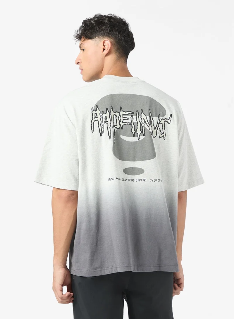 AAPE Moonface logo gradient short sleeve tee