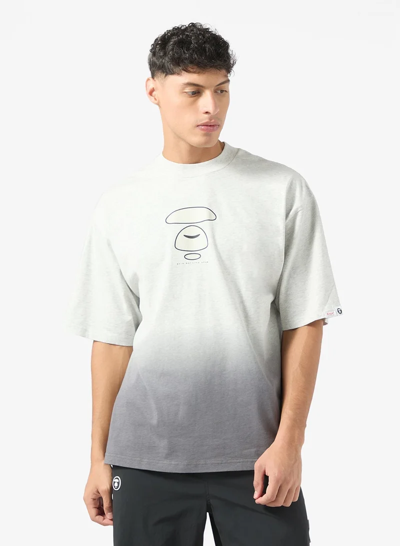 AAPE Moonface logo gradient short sleeve tee