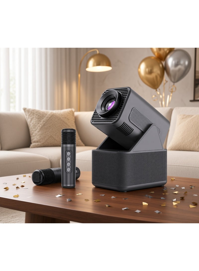 Smartbarry HT15 Portable 4K HD Projector with Dual-Band WiFi & HDR for Home Theater - Image 2