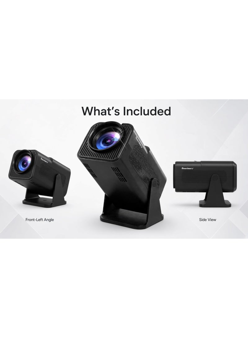 Smartbarry HT15 Portable 4K HD Projector with Dual-Band WiFi & HDR for Home Theater - Image 4