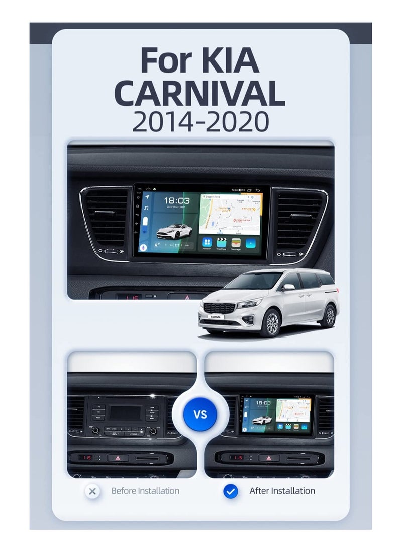 فيريكس ستيريو سيارة أندرويد لكيا كرنفال 2014-2020 ذاكرة وصول عشوائي 4 جيجابايت تدعم Apple Carplay Android Auto لاسلكي QLED شاشة تعمل باللمس DSP بلوتوث AHD كاميرا متضمنة بطاقة SIM  - Image 2