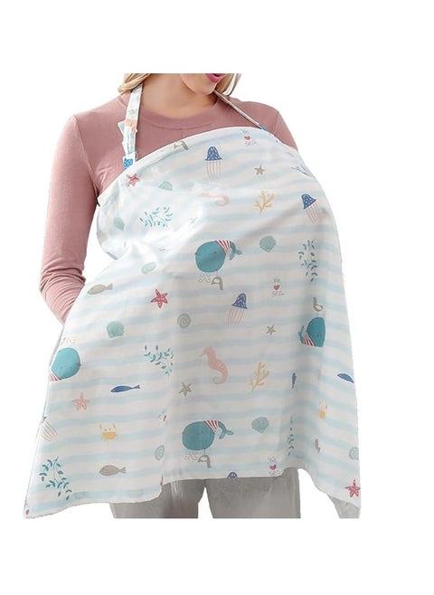 Nursing Covers For Breastfeeding, Soft Cotton Breastfeeding Cover, Stroller Cover, Privacy Nursing Covers, Infant Feeding Cover - Multi Style