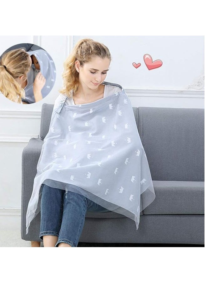 Generic - Nursing Covers For Breastfeeding, Soft Cotton Breastfeeding Cover, Stroller Cover, Privacy Nursing Covers, Infant Feeding Cover - Multi Style - Image 1