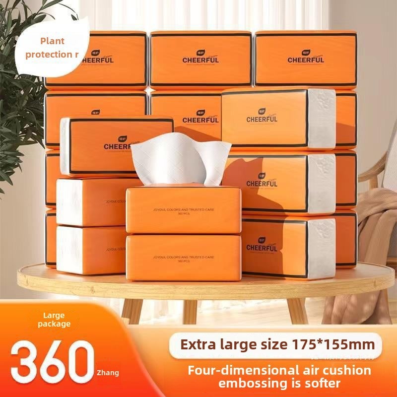 Planting and protecting paper towel household toilet paper napkin affordable toilet paper trembles with 20 large bags Wholesale(Plant protection orange thick 20 packs) - Image 1